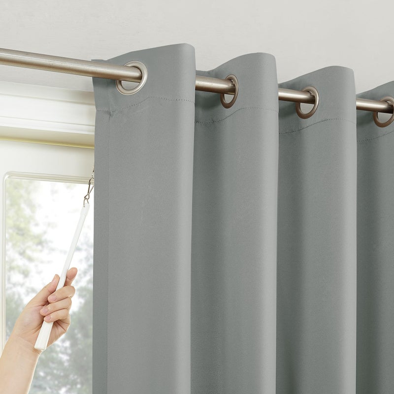 Sun Zero Easton Extra-Wide Blackout Grommet Sliding Patio Door Curtain Panel 100" x 84" - Image 2